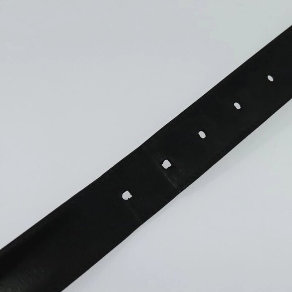 LOUIS VUITTON Belt Leather 29.9""""""""-34.3"""""""" Black Silver M9831 LV A... - Picture 8 of 16